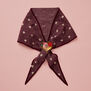 Burgundy cashmere neckerchief scarf